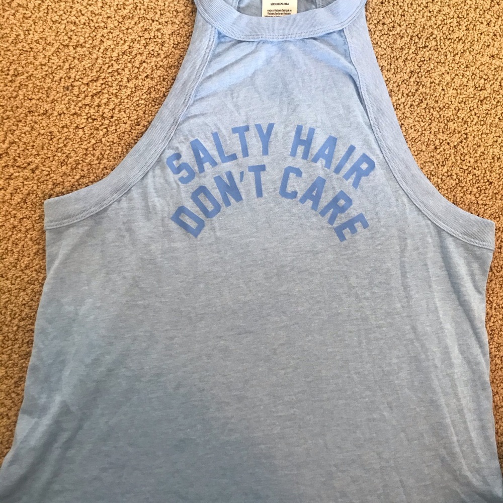 blue VS Pink tank top.